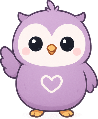 Nuri, the Nurture owl, waving hello